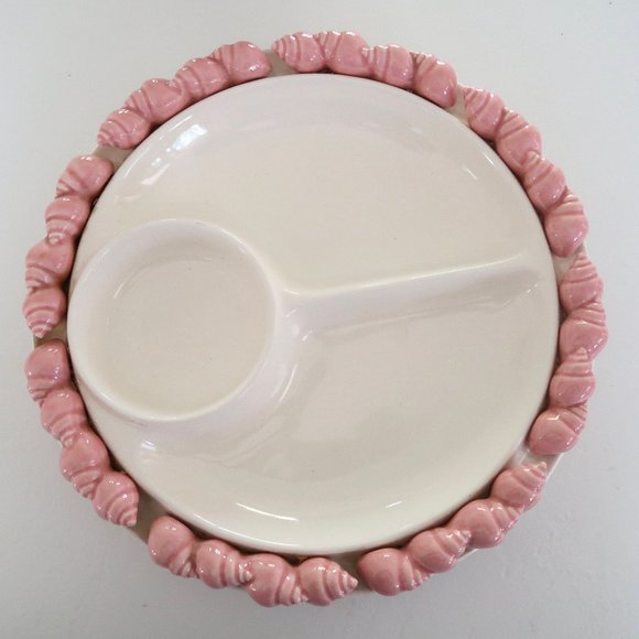 SHAFFORD Japan seashell chip & dip divided platter - Picture 5 of 5